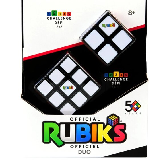 Rubik’s Cube, Duo Pack of The Original 3x3 & Mini 2x2 Classic Puzzle Game - Picture 1 of 4